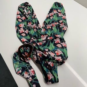 PatBo plunging neckline one piece swimsuit